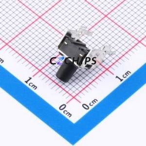 GT-TC101A-H085-L1 Tactile Switch Through hole,6x7.5mm Switch Single Pole Single Throw Round Button 1.6N Right Angle Insert - Product Image 2
