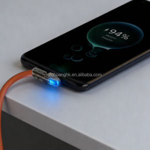 Cable de Carga Rápida USB 3.0 Tipo-C de 120W 5A con Cabezal Metálico Giratorio de 180 Grados y Diseño en Ángulo para Cables de Datos Gruesos - Product Image 1