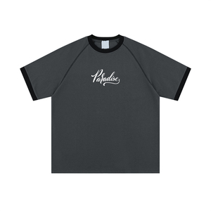 Venta <span class=keywords><strong>al</strong></span> <span class=keywords><strong>por</strong></span> <span class=keywords><strong>mayor</strong></span> <span class=keywords><strong>de</strong></span> algodón pesado Camiseta <span class=keywords><strong>de</strong></span> manga raglán para los hombres personalizable Ringer Design Oversized Fit Impresión digital 100% algodón - Product Image 4