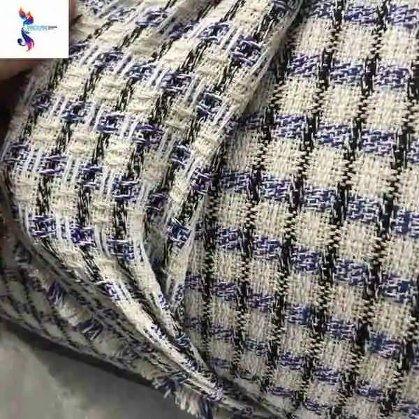 Winter Item fresh double sides Woolen and Poly yarn Tweed Garment ready goods Stock Fabric