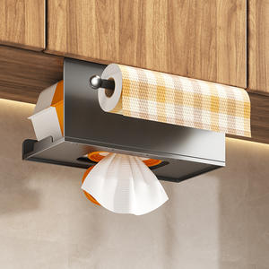 Distributeur de papier intelligent mural multifonctionnel, porte-serviettes de cuisine, boîte de rangement pour rouleaux de papier de grande capacité - Product Image 1