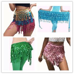 Bestdance gland robe <span class=keywords><strong>Danseuse</strong></span> Du Ventre Paillettes Frange Écharpe de Hanche Jupe <span class=keywords><strong>Bollywood</strong></span> Festival D'halloween Costume Gland robe - Product Image 3