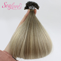 Extensions de cheveux pré-collées à pointe en U, double trame, effet balayage # Extensions de cheveux humains naturels européens 100% Remy SB, pointe en U