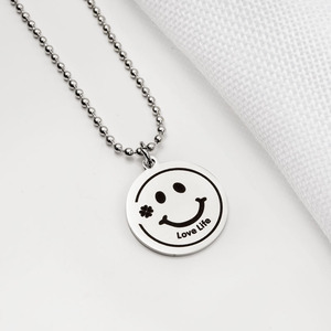 Nuovo marchio di moda di vendita caldo Cartoon XX faccia sorridente giardino marca maschio e femmina coppia collana ciondolo <span class=keywords><strong>Hiphop</strong></span> - Product Image 1