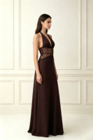 Robe longue en mousseline florale pour femme, dos nu, à nouer, col halter, décolleté plongeant en V, taille en dentelle, 100% coton, sexy, pour usage quotidien, soirées, fêtes et occasions formelles, vente en gros