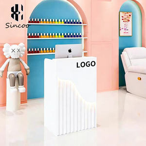 Manufacturer Modern Special Design Hair Saloon Small Front Counter Luxury Nail Salon Reception Desk - Product Image 2