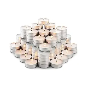 4 Hours Unscented White Mini Paraffin Tealight Candle Tea Light Candles / Tealights