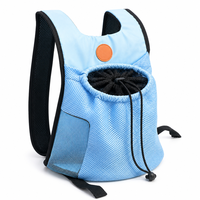 Sac à dos respirant pour animaux de compagnie YAOYUE, bleu clair et noir, avec ouverture en maille pour chats et petits chiens, S 28x16x25cm M 30x16x33cm 20L