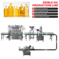 Machine de remplissage, de bouchage et d'étiquetage entièrement automatique professionnelle pour l'huile d'olive, l'huile de soja, l'huile d'arachide et l'huile de noix de coco