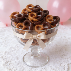 Dark Chocolate Pretzels Food Model Fake Edible Snack Display Item with Sauce Home Decor Desk Diy Joy <b>Doll</b> <b>Play</b> Photography Set - Product Image 6
