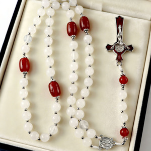 Rosario Cattolico in Pietra Naturale, Collana di Preghiera Artigianale, Gioiello Regalo - Product Image 4