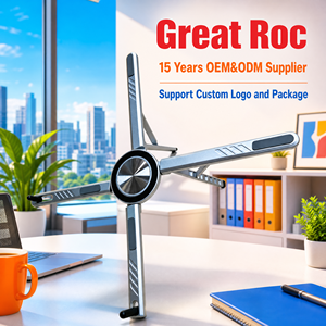 All in 1 Magnetic Laptop Stand Aluminum Alloy 7 Angle Adjustable 4 Modes Foldable Holder <strong>Computer</strong> Stand for Laptop Tablet - Product Image 1