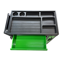 Chariot de rangement métallique robuste avec plateau en bois, roues pivotantes, capacité de charge 300 kg, 6 tiroirs, certifié GS, personnalisation OEM, outil