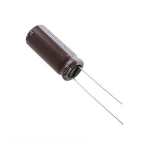 ตัวเก็บประจุ uF 560 uF แบบมีรู ELXV250ETD561MJ25S รัศมี560 uF 20% 25V - Product Image 1
