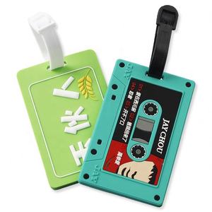 Sublimation de logo personnalisé blanc PVC étiquette à bagage sangle boucle en plastique - Product Image 2