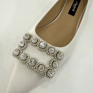 Chaussures à talons hauts élégantes et sexy pour femmes, avec décoration en strass, pour mariage et soirées formelles - Product Image 3
