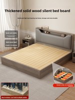 Lit en bois massif, style moderne et minimaliste, lit de 1,5 mètre pour usage domestique, lit double de 1,8 mètre à louer, lit de 1,2 mètre avec rangement, cadre de lit simple