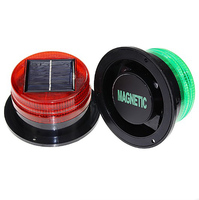 Luz LED Solar Estroboscópica Intermitente de Advertencia Baliza de Carretera Magnética para Techo de Coche