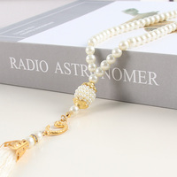 Collier en verre rond Tasbih musulman 99 perles chapelet de prière pour les cadeaux de l'EID Mubarak Prière musulmane du Ramadan Tasbih pour la prière