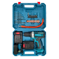 Perceuse électrique sans fil haute puissance AP01 500W, couple élevé, diamètre de perçage 10 mm pour métal et bois, coffret d'outils en aluminium
