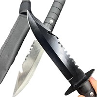 Couteau droit de survie en plein air portable, couteau en acier inoxydable à haute dureté, housse personnalisée OEM pour la chasse et le camping