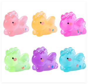 Thu nhỏ Dollhouse 3D phim hoạt hình kỳ lân phát sáng trong bóng tối bức tượng nhỏ hồ cá vườn nhựa đồ trang trí bí ẩn đồ chơi trẻ em - Product Image 3