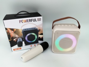 Chất Lượng Cao Xách Tay Loa Không Dây <span class=keywords><strong>Mini</strong></span> Home Theatre Microphone Karaoke Đảng Ngoài Trời Âm Thanh Máy Nghe Nhạc Pin-Powered Bass Wifi - Product Image 2