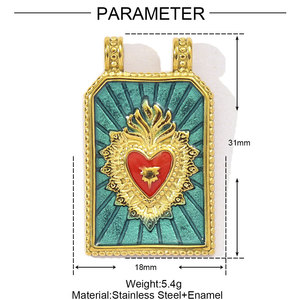 Fino pulido amor ojos <span class=keywords><strong>Tarot</strong></span> DIY titanio acero colgante chapado <span class=keywords><strong>en</strong></span> oro mujer diablo ojo y águila colgante de acero inoxidable - Product Image 4
