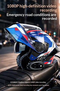 Nouveau Casque Moto 2026 Certifié DOT CCC avec Caméra Intégrée, Intercom Sans Fil pour 2 Personnes, Double Visière Relevable, Casque Intégral - Product Image 4