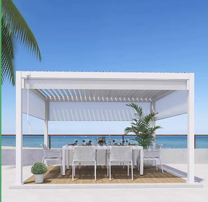 Pérgola Impermeable de Aleación de Aluminio de Lujo Qishu <span class=keywords><strong>para</strong></span> Villas de Alta Gama y Patios de Penthouses, Espacio Exterior - Product Image 4