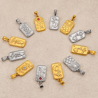 Bijoux personnalisés en acier inoxydable 316L, pendentifs et breloques 3D sur le thème des cartes de tarot, pour bracelets, colliers et fabrication de bijoux