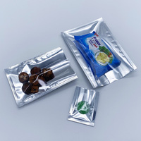 Pochette plate transparente en aluminium personnalisée, sac d'emballage alimentaire composite translucide pour poudre, masque, noix