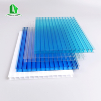 Vente en gros usine de plaques alvéolaires triple paroi Lanyu 16mm 20mm en polycarbonate pour toitures industrielles et puits de lumière d'entrepôt