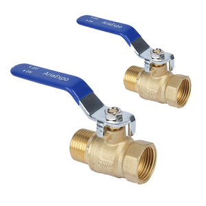Válvula <span class=keywords><strong>de</strong></span> bola <span class=keywords><strong>de</strong></span> compresión PEX <span class=keywords><strong>de</strong></span> latón forjado sin plomo, <span class=keywords><strong>de</strong></span> paso completo, con rosca NPT hembra y macho, para cierre <span class=keywords><strong>de</strong></span> líneas <span class=keywords><strong>de</strong></span> agua, <span class=keywords><strong>gas</strong></span> y aire en plomería. - Product Image 3