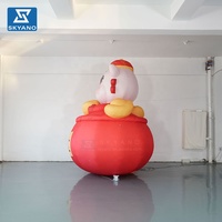 Modèle de bol à trésor gonflable géant personnalisé en forme de cheval de dessin animé pour la publicité et la décoration de festivals en plein air
