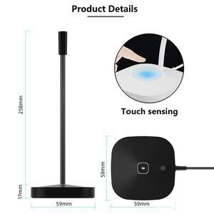 Micrófono de condensador USB de cuello de cisne para juegos y enseñanza con cable con botón de silencio táctil Luz LED Micrófono de computadora portátil - Product Image 3