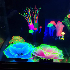 Décorations d'aquarium lumineuses avec Simulation de corail en Silicone, varech brillant, anémone de mer, méduses, feuille de Lotus - Product Image 4