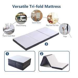 Складной матрас с эффектом памяти, со съемным покрытием, современный дизайн, портативный, для диванов и кемпинга - Product Image 4