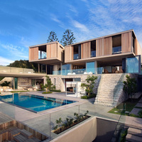 Servicio de Renderizado 3D y Diseño Arquitectónico Personalizado de Villas de Lujo Modernas de Estilo Costero con Comunicación Profunda
