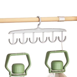 Clothing Organizer Rotatable <b>Hooks</b> Rectangle Wardrobe Storage <b>Plastic</b> Minimalist Design - Product Image 5