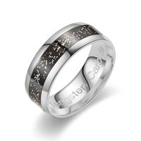 Nouveaux accessoires, bague style ciel étoilé, bague en acier inoxydable 316L pour homme, bijoux