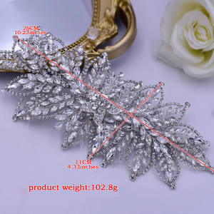 Kristal gelin tacı taç düğün saç aksesuarları gelin şapkalar el yapımı Rhinestone kafa kadın başlığı - Product Image 6