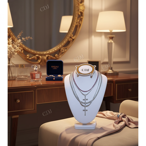 Venta al por mayor joyería de moda religión Cruz colgante GRA certificado Moissanite tenis cadena conjunto gran oferta Joyería de diamantes para las mujeres - Product Image 3