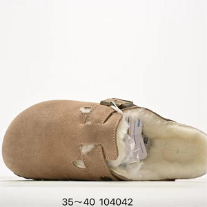 Sandales plates en fourrure douillette d'<span class=keywords><strong>hiver</strong></span> pour femmes, style <span class=keywords><strong>Birkenstock</strong></span>, semelle épaisse, chaussures de plateforme, pantoufles - Product Image 3