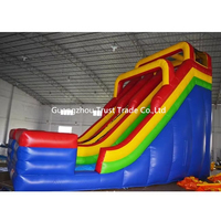Château gonflable aquatique pour enfants rouge et bleu, jeux gonflables, toboggan