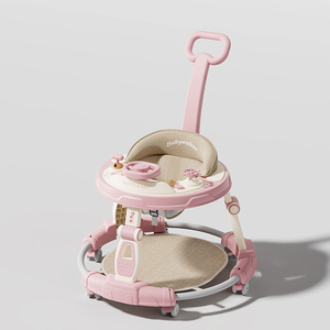 Sedia per Passeggio Neonati 3-in-1, Lussuoso Girello Attività per Bambini con Ruote Girevoli e Seduta Semplice - Product Image 3