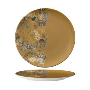 Assiette plate botanique couleur moutarde 26 cm Mod. Monaco M1934 - Product Image 1