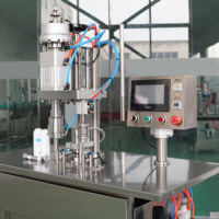 Machine de remplissage pneumatique semi-automatique pour mousse de rasage en aérosol Bag-on-Valve, facile à utiliser