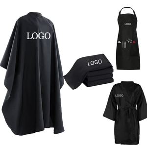 High End Quality Personalised Designer Custom logo Salon Barber Cape <b>Apron</b> Gown Wholesale Waterproof Hairdressing Cape with logo - Product Image 2