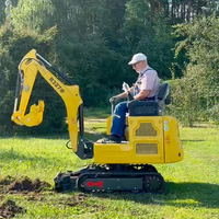 Mini-excavatrice hydraulique sur chenilles de 1,5 tonne, micro-pelle compacte pour jardin, ferme et construction, moteur Changchai, pompe garantie 1 an